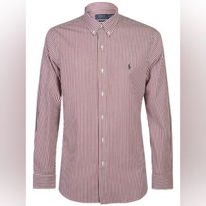 Ralph Lauren Red and White Casual Button Down Shirt